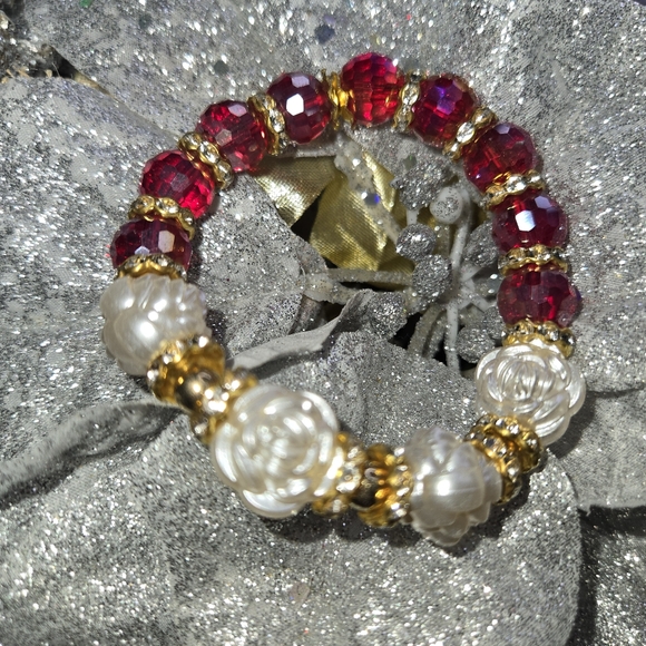 Fashion Jewelry I Ruby I Fire Fly Pebble I Bracelet - Picture 1 of 3
